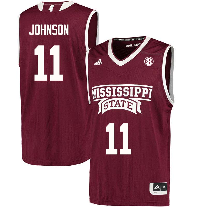 Men #11 Roshunda Johnson Mississippi State Bulldogs College Basketball Jerseys Sale-Maroon